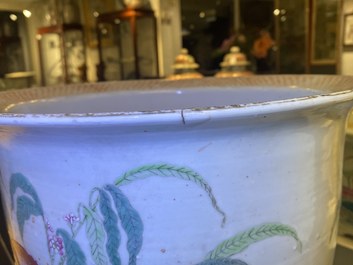 Twee Chinese famille rose jardini&egrave;res, 19e eeuw